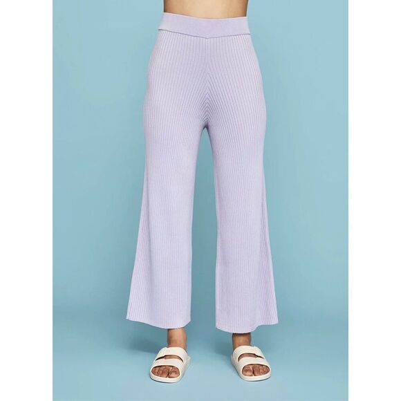 Carbon38 Purple Knit Flared Lounge Pants Sz Large NWT - Picture 1 of 6